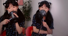 B站 芝麻对辣 asmr  双人舔耳 湿热含耳朵略略略