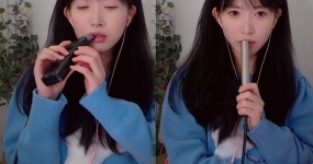芝麻对辣 ASMR 双耳舔麦 啃咬不同麦 呼吸音