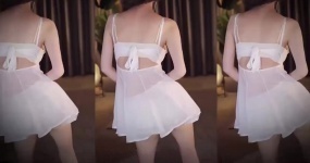 张爱玲 透视白裙跳舞