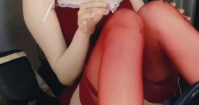 轩子 62 红色丝足