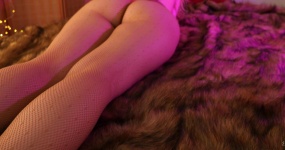 KittyKlaw 2026.1.09连体渔网袜背身舔耳